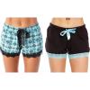 Black - Blue Scroll Damask (Pack of 2)