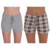 Grey Plaid - Heather Grey (Pack of 2)
