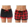 Red Buffalo Plaid - Black Solid (Pack of 2)