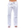White Utility Pant With Aztec Print Inset