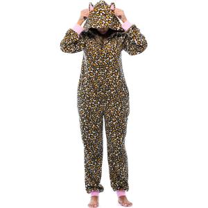 Just Love Adult Onesie with Animal Prints Pajamas(Cheetah)