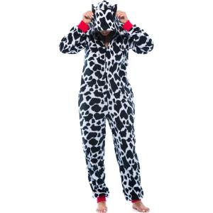 Just Love Adult Onesie with Animal Prints Pajamas(Cow)
