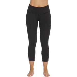 Just Love Capri Yoga Pants for Women with Hidden Waistband Pocket(Black)