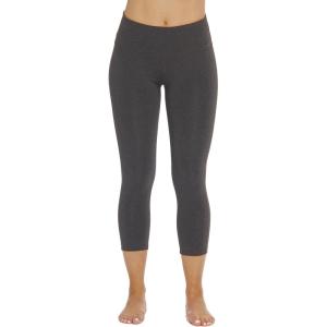Just Love Capri Yoga Pants for Women with Hidden Waistband Pocket(Charcoal)