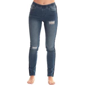 Just Love Denim Wash Jeggings for Women(Medium Ripped Denim Stretch Fabric With Contrast)