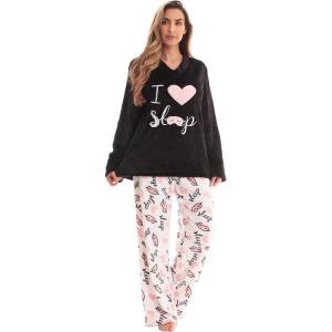 Just Love Plush Pajama Sets for Women(I Heart Sleep Mask)
