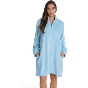 Just Love Plush Short Lounger Robe(Light Blue)