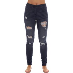Just Love Ripped Denim Jeggings for Women Jeans Leggings(Blue)