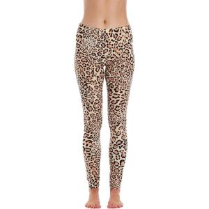 Just Love Ugly Christmas Holiday Leggings(Tan – Leopard)