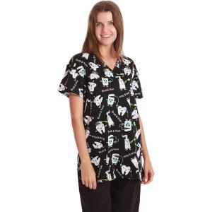 Just Love V-Neck Stretch Top for Women(Stretch Fabric Black – Brush and Floss)
