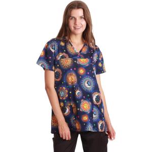 Just Love V-Neck Stretch Top for Women(Stretch Fabric Blue – Celestial)