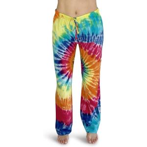 Just Love Women Tie Dye Pajama Pants(Tie Dye Bright Swirl)