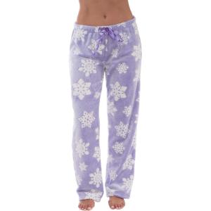 Just Love Women’s – Plush Pajama Pants(Embossed Snowflake – Lilac)