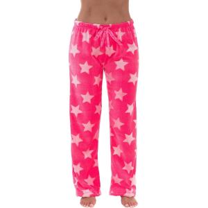 Just Love Women’s – Plush Pajama Pants(Embossed Star – Pink)