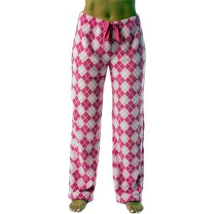 Just Love Women’s – Plush Pajama Pants(Pink – Argyle)
