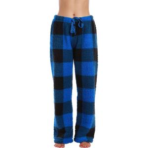 Just Love Women’s Plush Pajama Pants(Big Plaid – Royal)