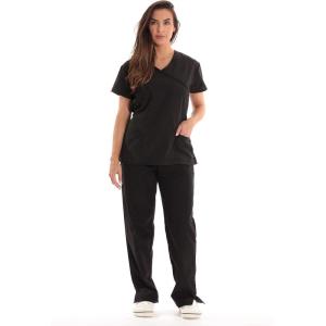 Just Love Women’s Scrub Sets(Black With Black Trim)