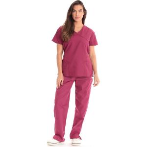 Just Love Women’s Scrub Sets(Burgundy With Burgundy Trim)