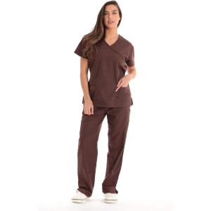 Just Love Women’s Scrub Sets(Chocolate With Chocolate Trim)