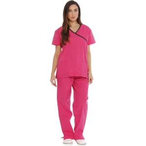 Just Love Women’s Scrub Sets(Primrose With Black Trim)