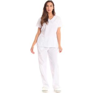 Just Love Women’s Scrub Sets(White With White Trim)