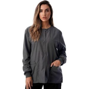 Just Love Womens Solid Jacket Uniform Coat(Steel Grey)