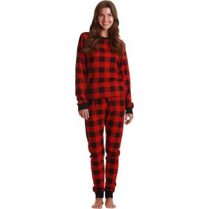 Just Love Women’s Thermal Underwear Pajamas Set(Buffalo Plaid Red)
