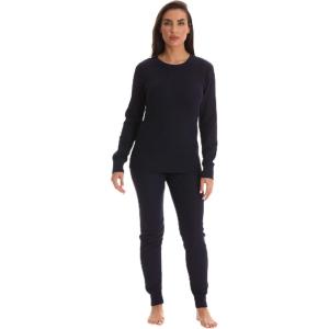 Just Love Women’s Thermal Underwear Pajamas Set(Navy)