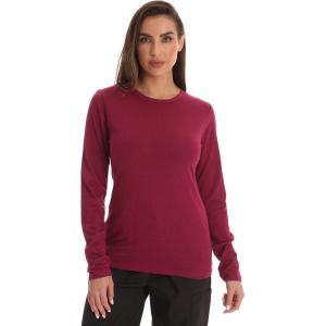 Just Love Women’s Underscrub Long Sleeve T-Shirt Plain Undershirt Tee(Burgundy)