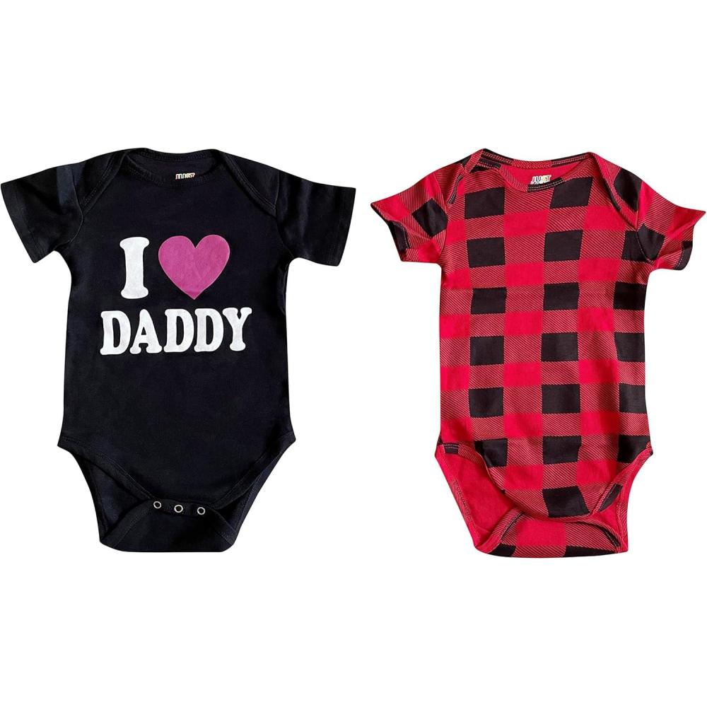 imageJust Love Bodysuit for Girls Tie Dye Pack of 2Daddy and Buffalo Plaid