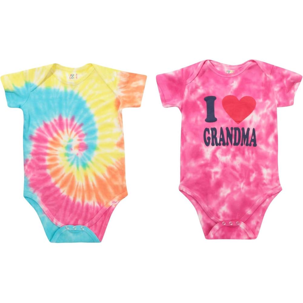 imageJust Love Bodysuit for Girls Tie Dye Pack of 2Grandma and Tie Dye