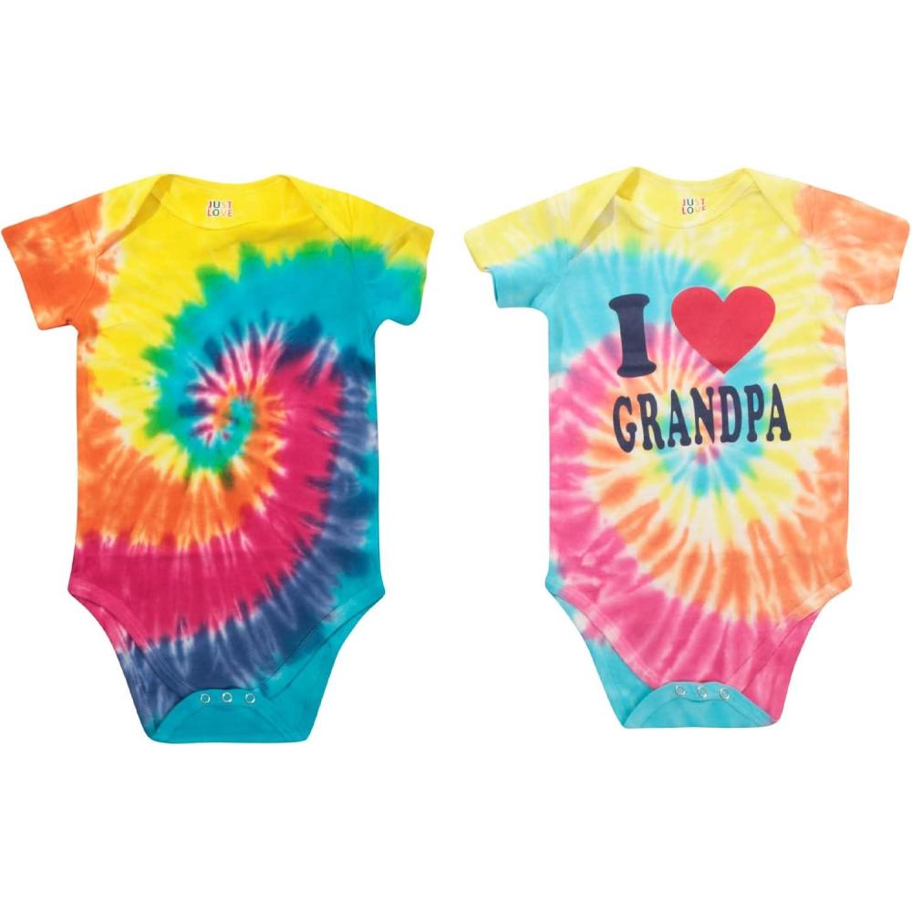 imageJust Love Bodysuit for Girls Tie Dye Pack of 2Grandpa and Tie Dye