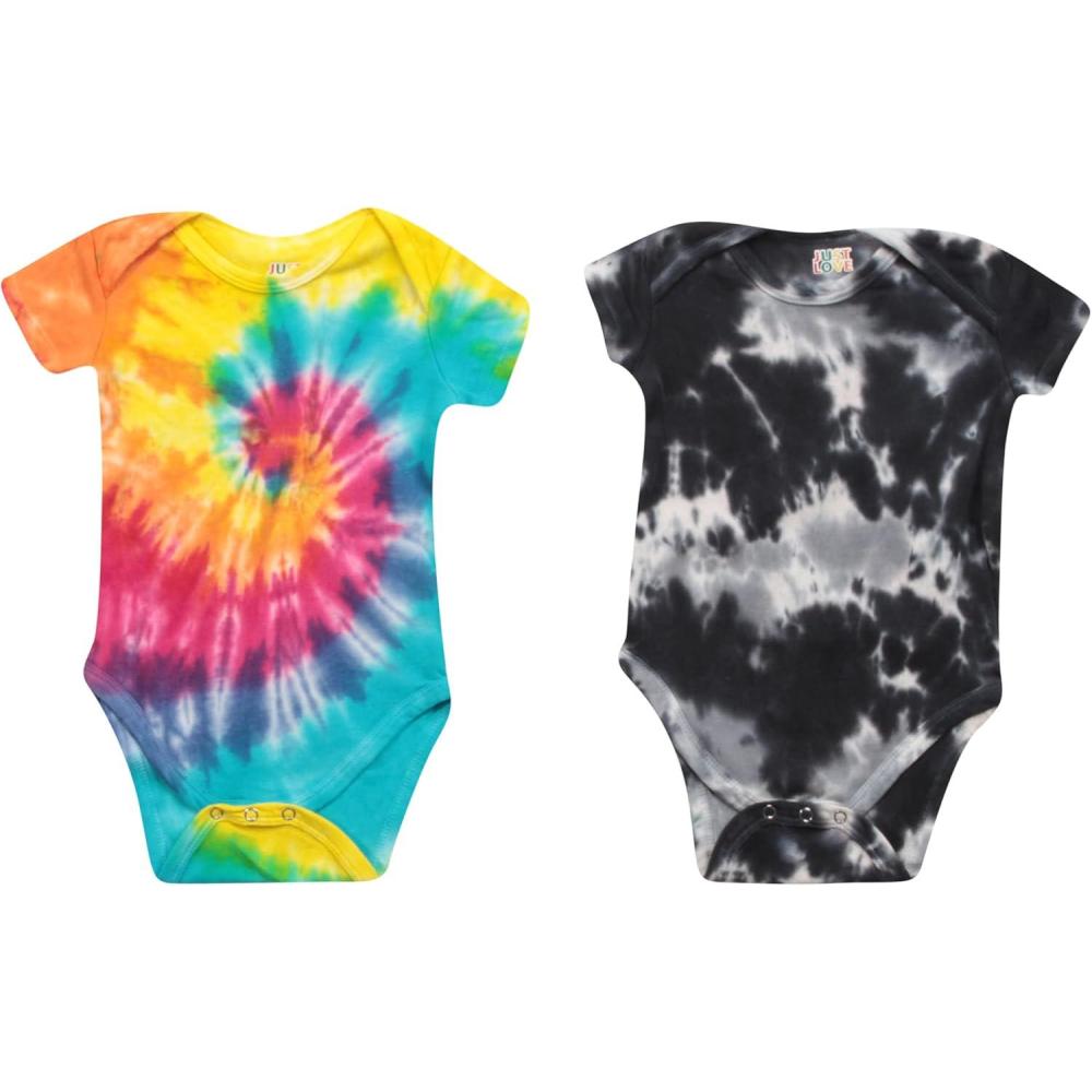 imageJust Love Bodysuit for Girls Tie Dye Pack of 2Tie Dye Black and Tie Dye Bright