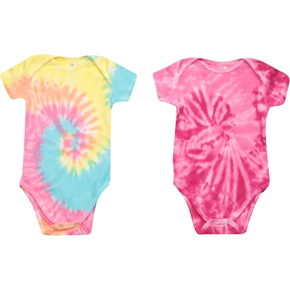 imageJust Love Bodysuit for Girls Tie Dye Pack of 2Tie Dye Pink and Tie Dye Pastel