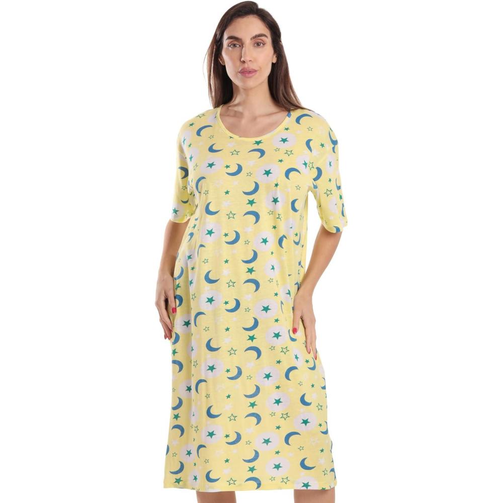 imageJust Love Short Sleeve Nightgown for WomenCelestial Glow Without Buttons