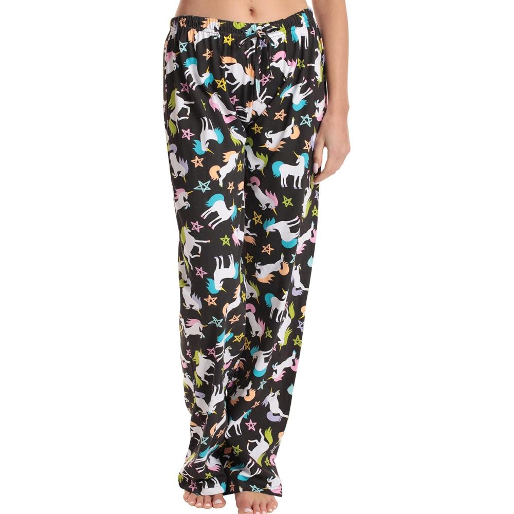 imageJust Love Women Pajama Pants SleepwearBlack Unicorn Stars