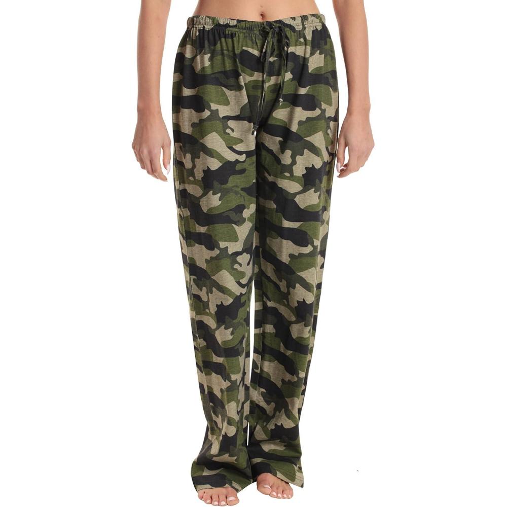 imageJust Love Women Pajama Pants SleepwearGreen Camouflage