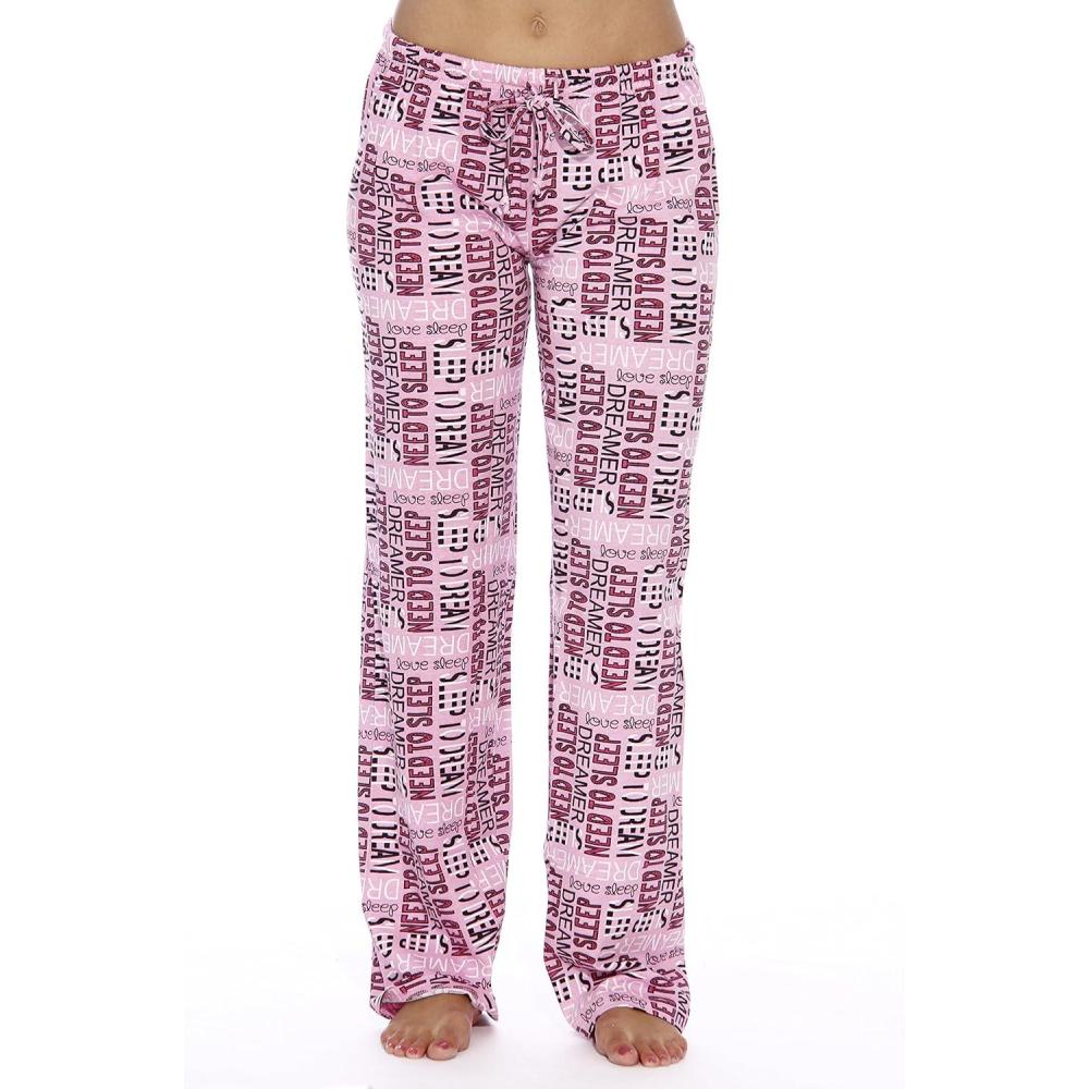 imageJust Love Womens Cotton Pajama PantsNeed to Sleep Pink