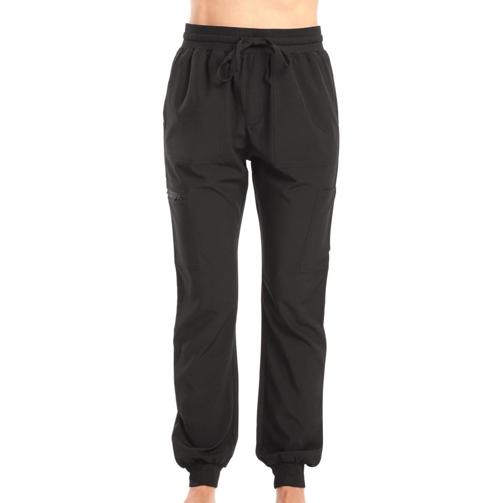 imageJust Love Womens Utility Solid Scrub PantsBlack Stretch Fabric