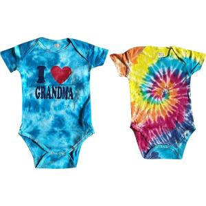 Just Love Bodysuit for Boys – Tie Dye (Pack of 2)(Grandma and Tie Dye)