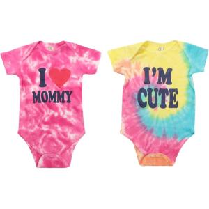 Just Love Bodysuit for Girls – Tie Dye (Pack of 2)(Mommy and Tie Dye)