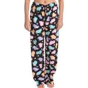 Just Love Women Pajama Pants Sleepwear(Black – Pastel Sheep)