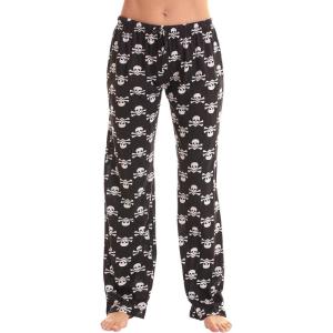 Just Love Women Pajama Pants Sleepwear(Black – Skeleton)