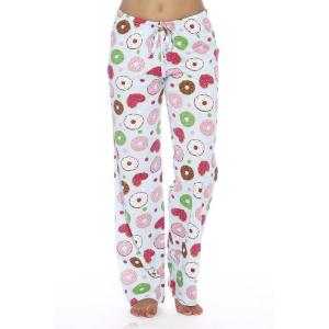 Just Love Womens Cotton Pajama Pants(Donuts Blue)