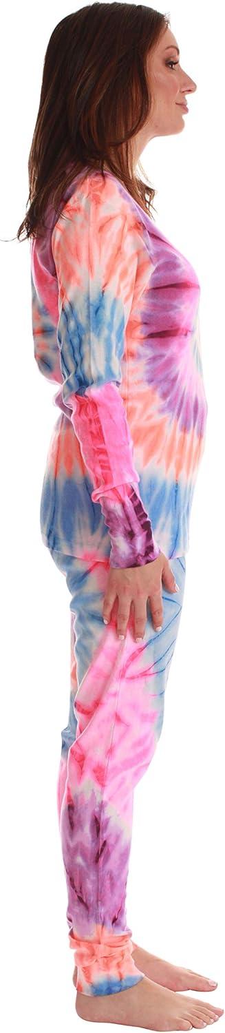 imageJust Love Mommy and Me Pajamas SetTie Dye Colorful Swirl
