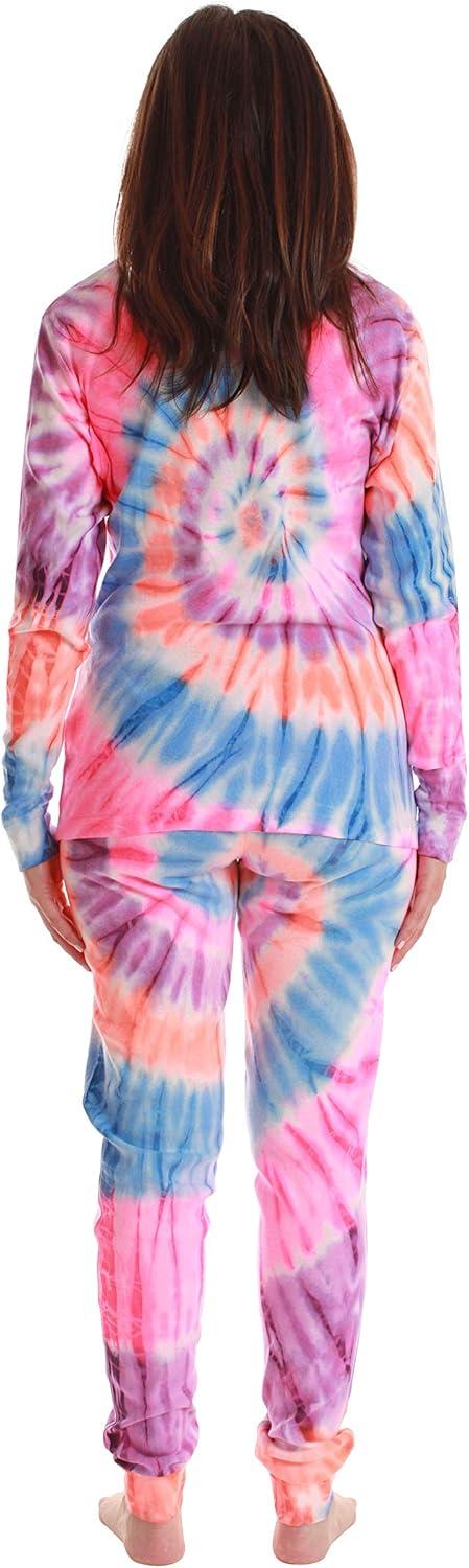 imageJust Love Mommy and Me Pajamas SetTie Dye Colorful Swirl