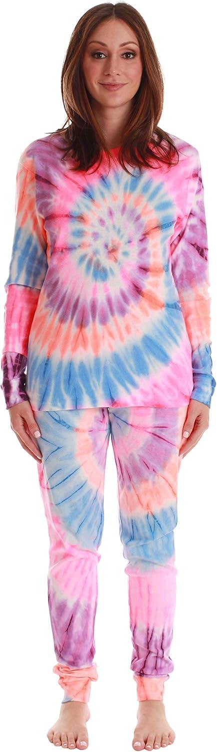 imageJust Love Mommy and Me Pajamas SetTie Dye Colorful Swirl