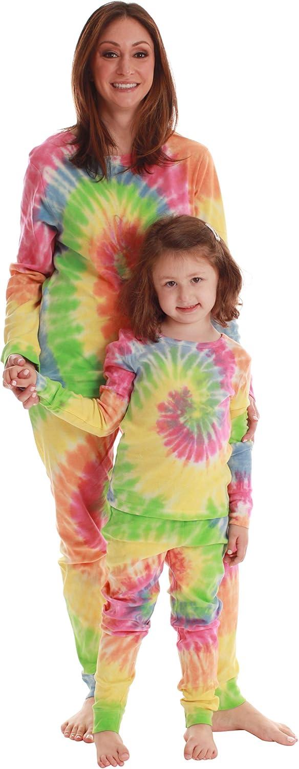 imageJust Love Mommy and Me Pajamas SetTie Dye Pastel Bright