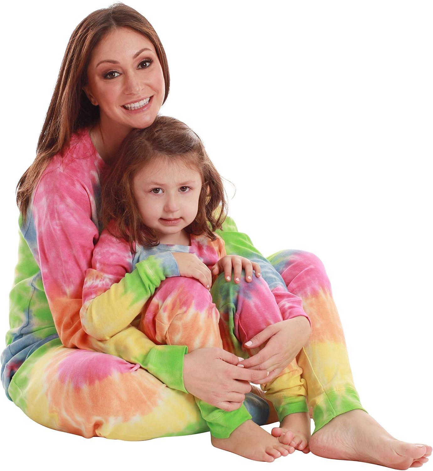 imageJust Love Mommy and Me Pajamas SetTie Dye Pastel Bright