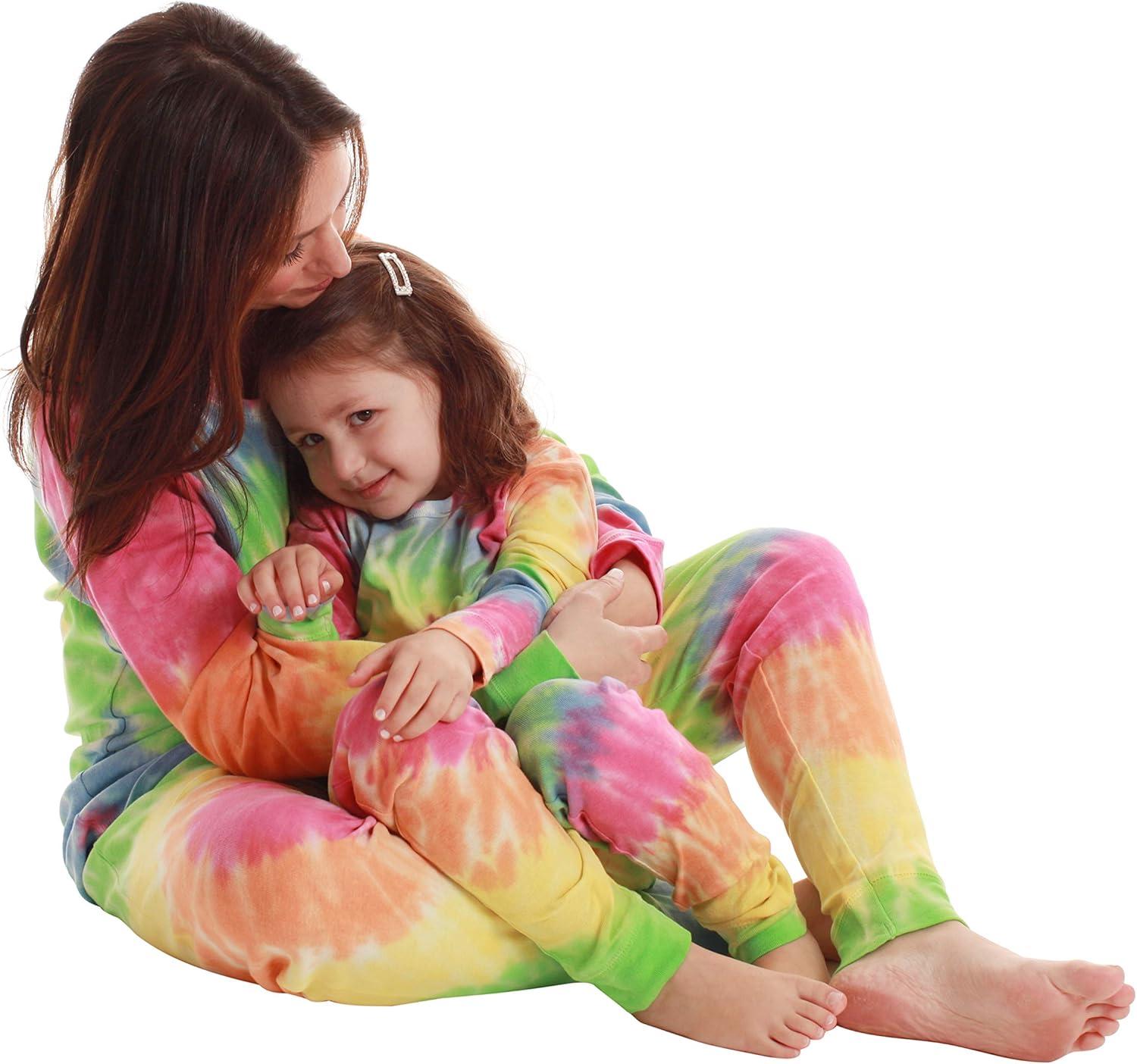 imageJust Love Mommy and Me Pajamas SetTie Dye Pastel Bright